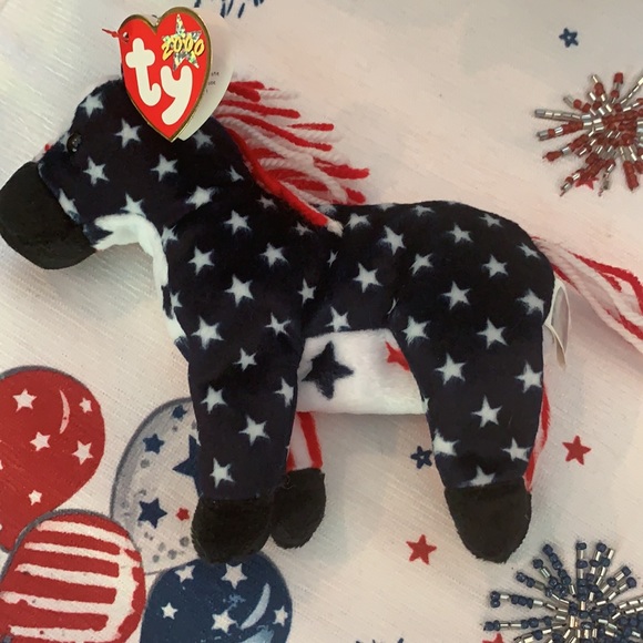 Ty Beanie Baby Lefty the Donkey Retired, w/ tag - Picture 6 of 8